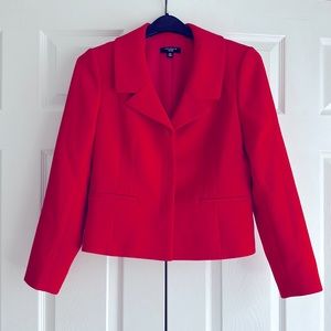 Ann Taylor Red Blazer Jacket Size 10P